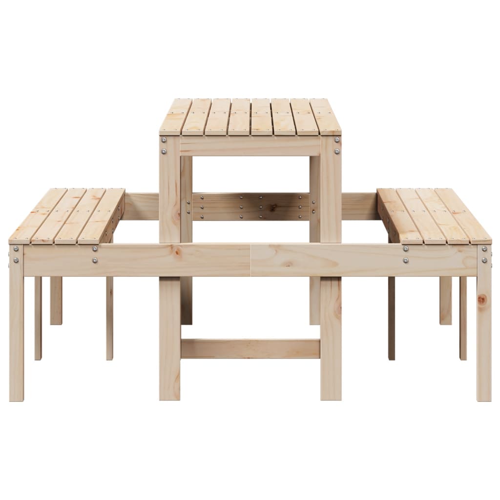 vidaXL Τραπέζι Πικνίκ 160 x 134 x 75 εκ. από Μασίφ Ξύλο Πεύκου