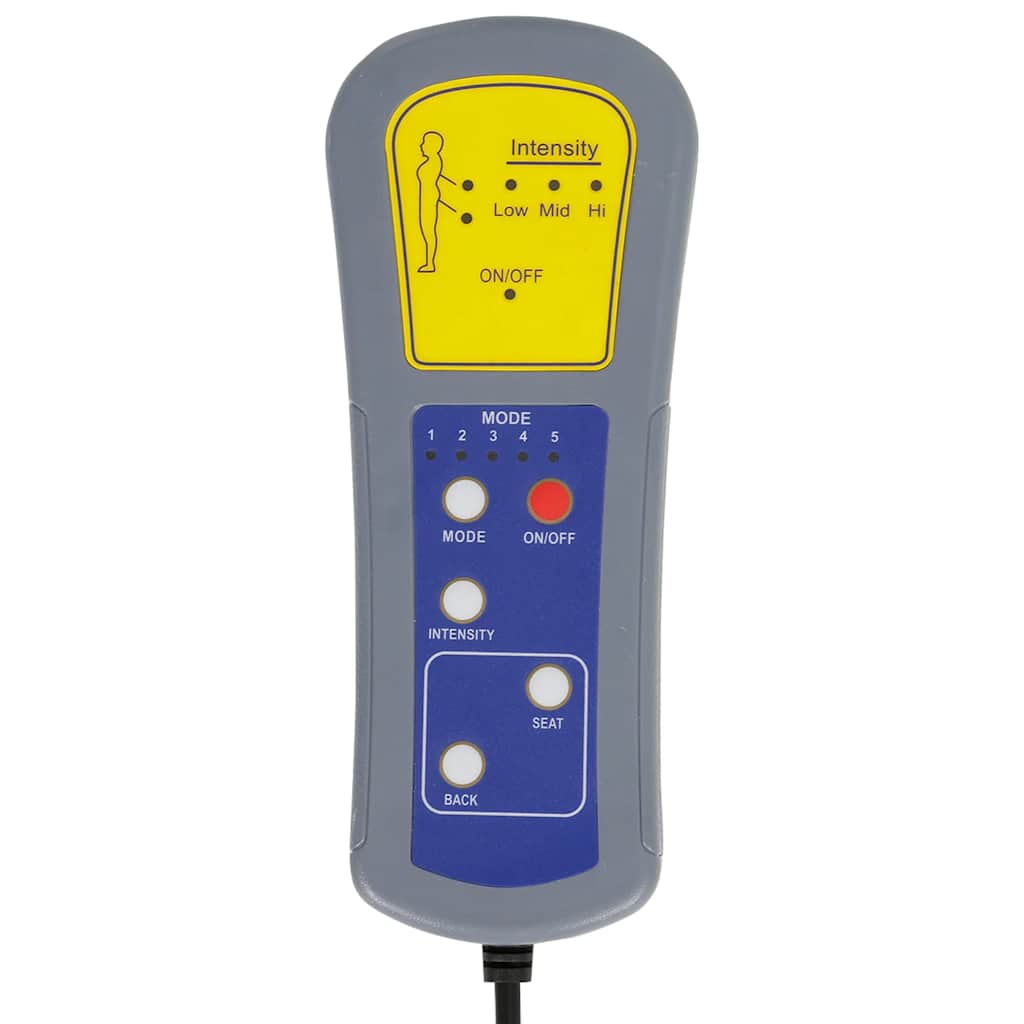 vidaXL Ανάκλιντρο Μασάζ Μπλε Υφασμάτινο με Μαξιλάρια