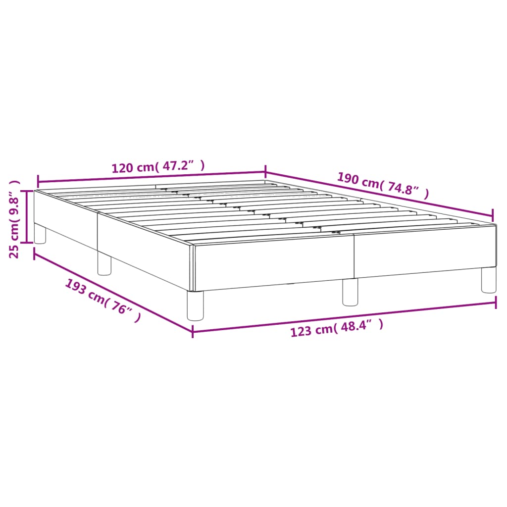 vidaXL Πλαίσιο Κρεβατιού χωρίς στρώμα Λευκό 120x190 εκ.Συνθ. Δέρμα