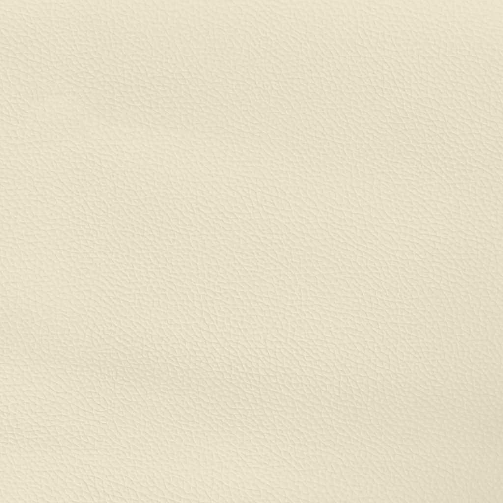 vidaXL Πλαίσιο Κρεβατιού χωρίς στρώμα Κρεμ 120x190 εκ.Συνθ. Δέρμα