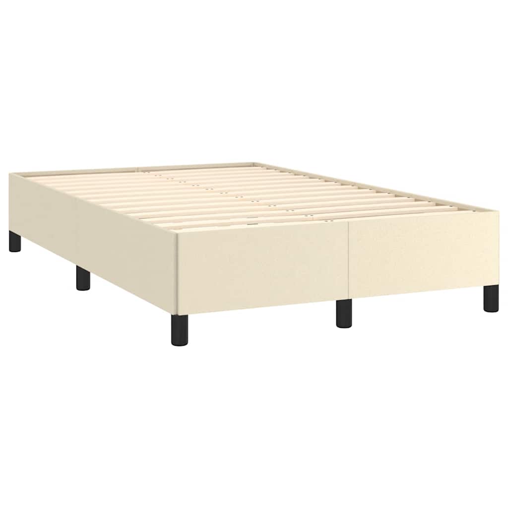 vidaXL Πλαίσιο Κρεβατιού χωρίς στρώμα Κρεμ 120x190 εκ.Συνθ. Δέρμα