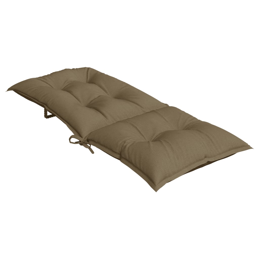 vidaXL Μαξιλάρια Καρέκλας Κήπου Πλάτη 6τεμ Taupe 120x50x7 εκ. Ύφασμα