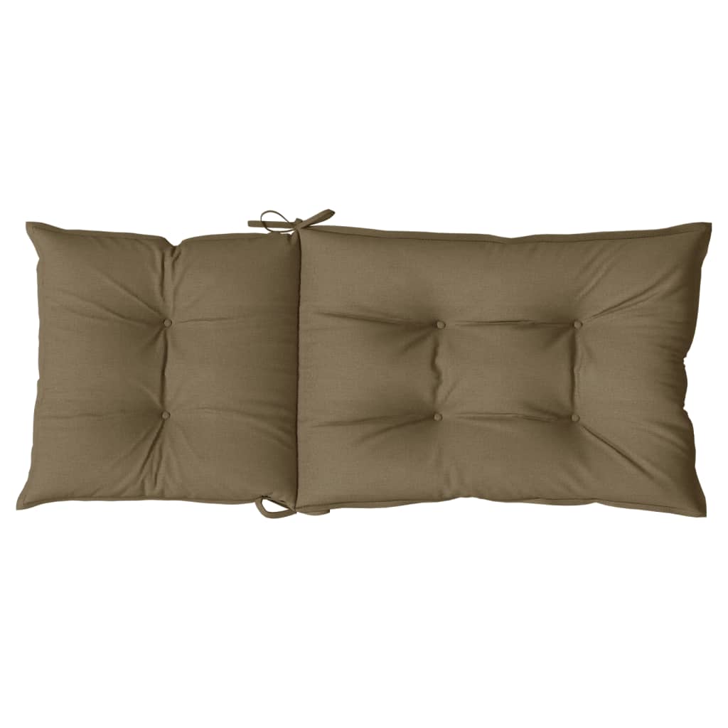 vidaXL Μαξιλάρια Καρέκλας Κήπου Πλάτη 6τεμ Taupe 120x50x7 εκ. Ύφασμα