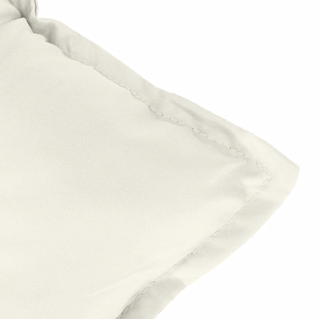 vidaXL Μαξιλάρια Καρέκλας με Πλάτη 4 τεμ. Κρεμ 100x50x7εκ. Ύφασμα