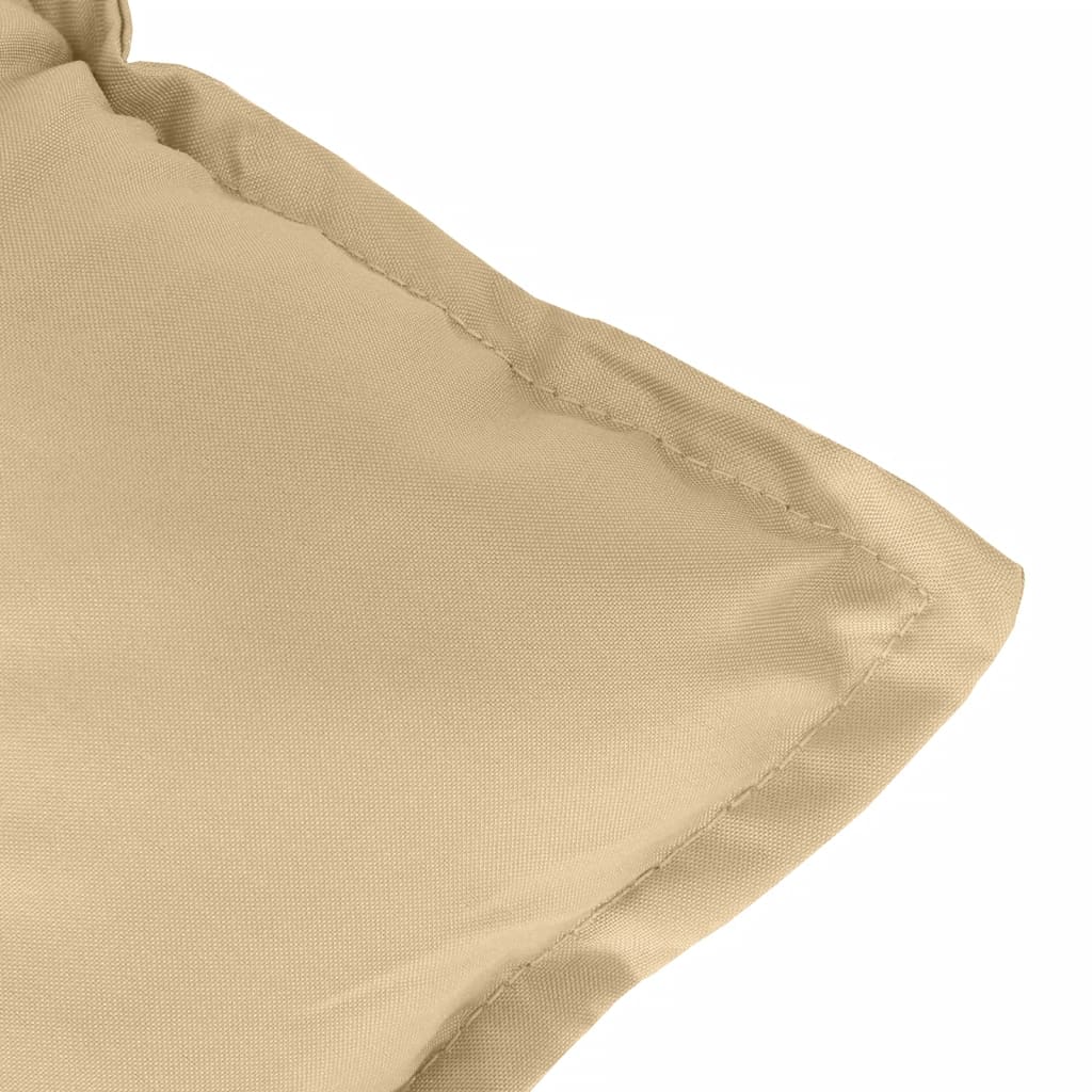 vidaXL Μαξιλάρια Καρέκλας με Πλάτη 2 τεμ. Μπεζ 100x50x7εκ. Ύφασμα