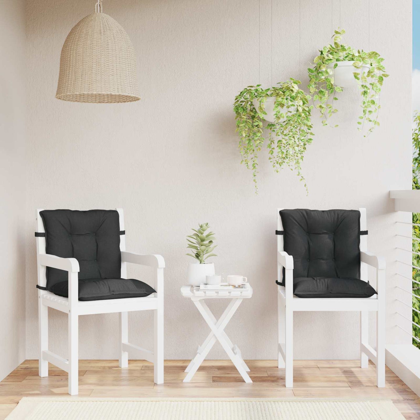 vidaXL Σετ Μαξιλαριών για Χαμηλή Πολυθρόνα 2 pcs Πολυεστέρας