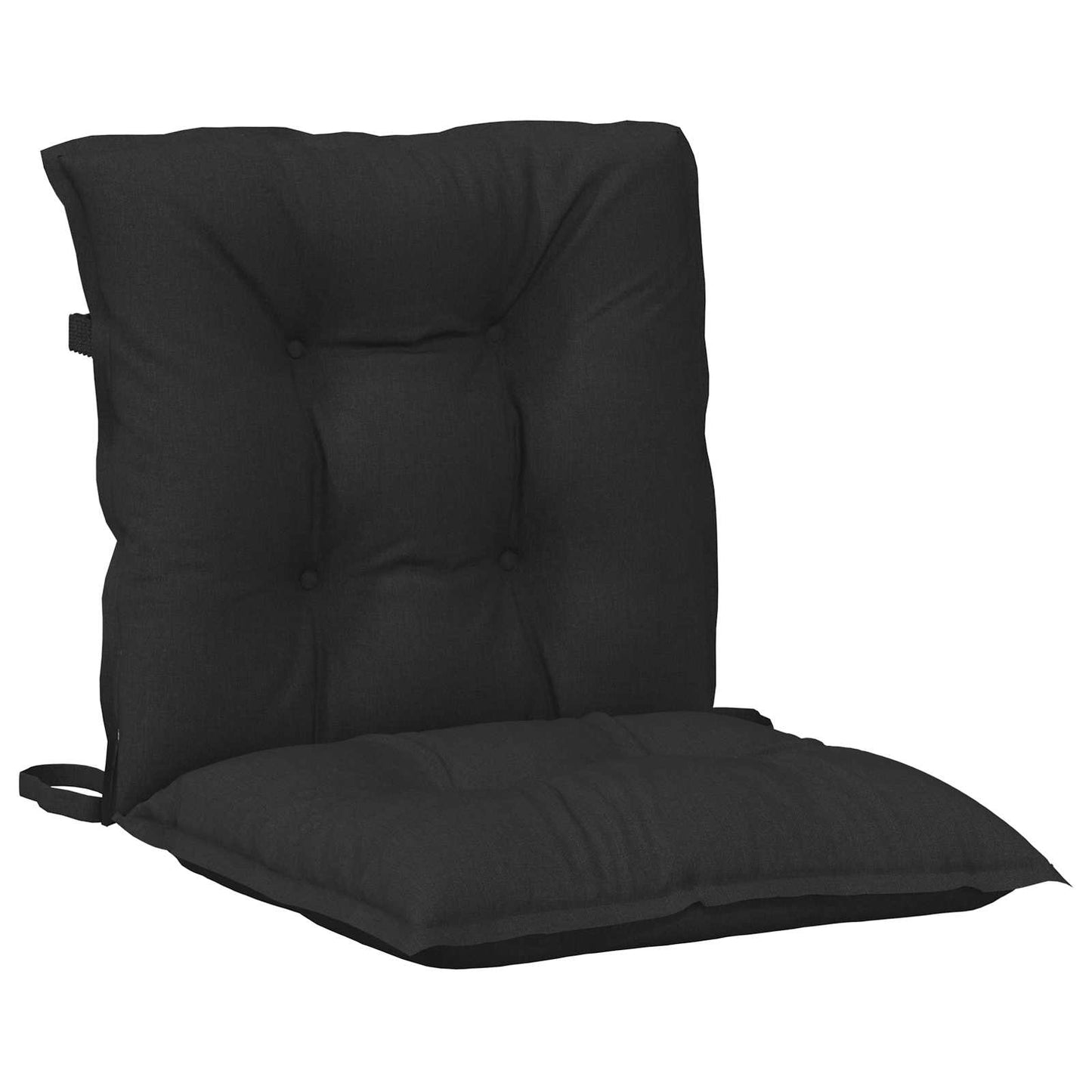 vidaXL Σετ Μαξιλαριών για Χαμηλή Πολυθρόνα 6 pcs Μελανζέ Μαύρο