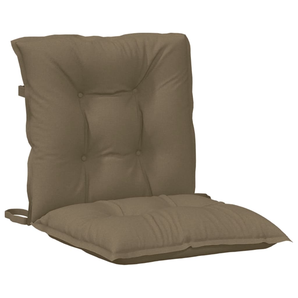 vidaXL Μαξιλάρια Καρέκλας 2 τεμ. Taupe 100x50x7εκ. Ύφασμα