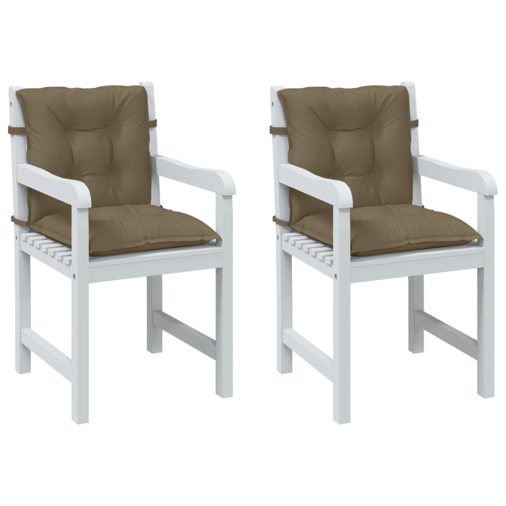 vidaXL Μαξιλάρια Καρέκλας 2 τεμ. Taupe 100x50x7εκ. Ύφασμα