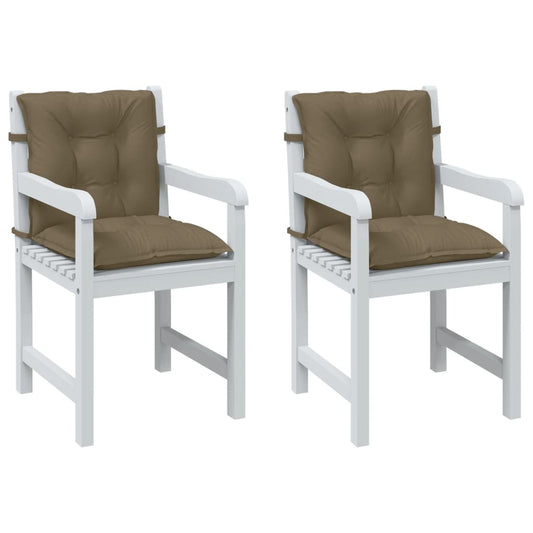vidaXL Μαξιλάρια Καρέκλας 2 τεμ. Taupe 100x50x7εκ. Ύφασμα