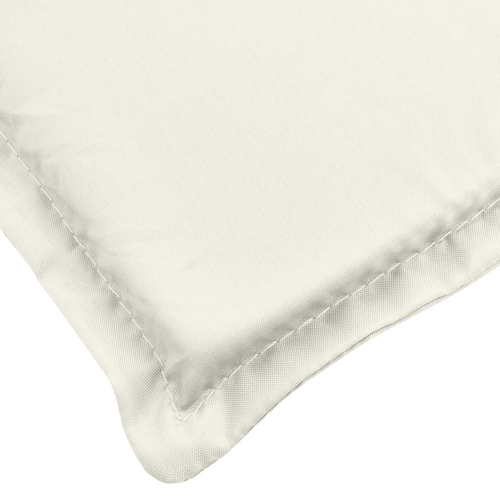 vidaXL Μαξιλάρια Καρέκλας με Πλάτη 2 τεμ. Κρεμ 120x50x7 εκ. Ύφασμα