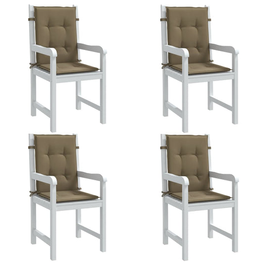 vidaXL Μαξιλάρια Καρέκλας με Πλάτη 4 τεμ. Taupe 100x50x4 εκ. Ύφασμα