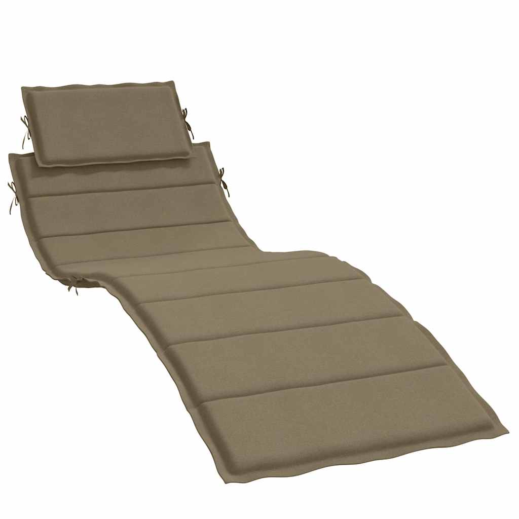 vidaXL Μαξιλάρι Ξαπλώστρας Taupe 186x58x4 εκ. Ύφασμα