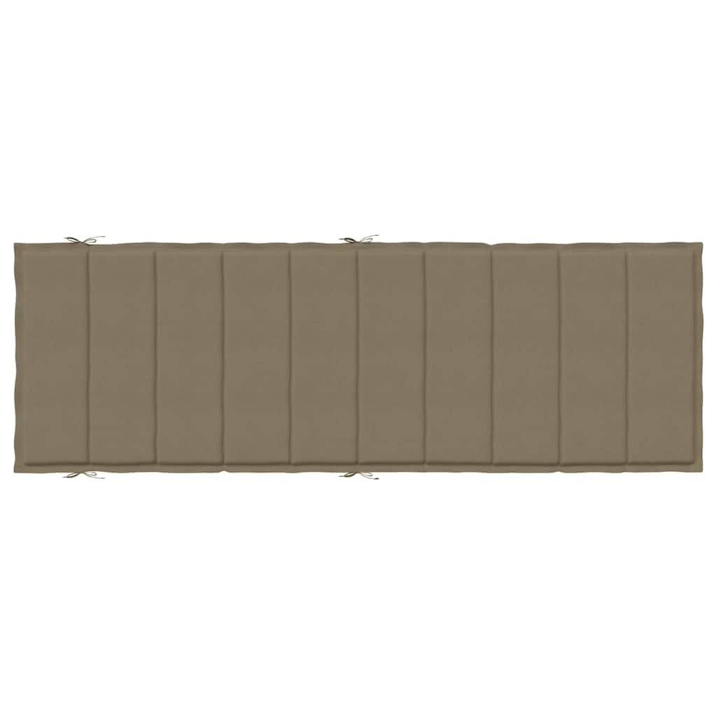 vidaXL Μαξιλάρι Ξαπλώστρας Taupe 186x58x4 εκ. Ύφασμα