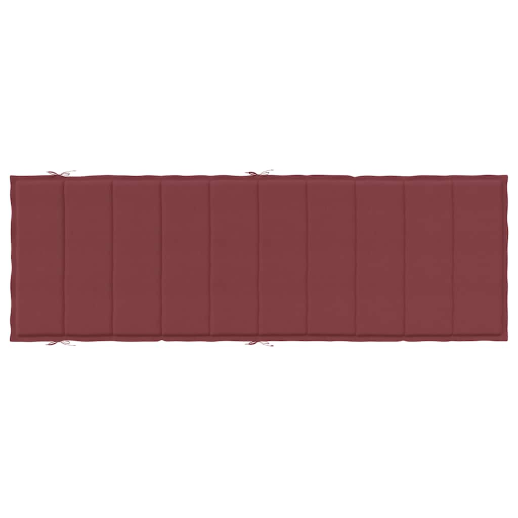vidaXL Μαξιλάρι Ξαπλώστρας Μπορντό 186x58x4 εκ. Ύφασμα