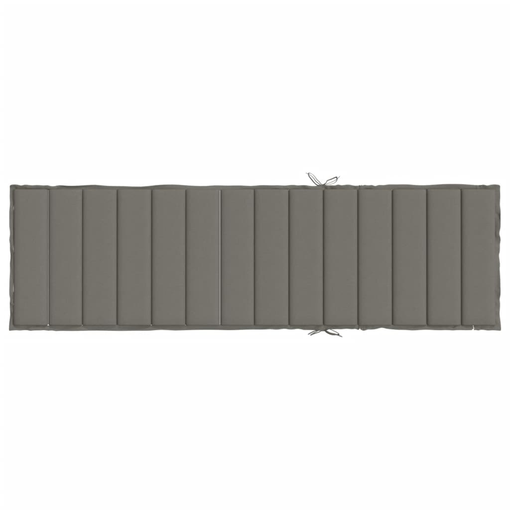 vidaXL Μαξιλάρι Ξαπλώστρας Σκούρο Γκρι 200x50x4 εκ. Ύφασμα