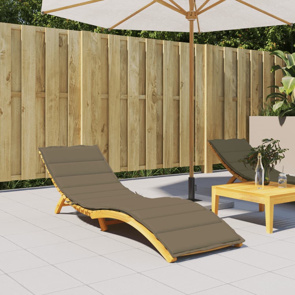 vidaXL Μαξιλάρι Ξαπλώστρας Taupe 200x50x4 εκ. Ύφασμα