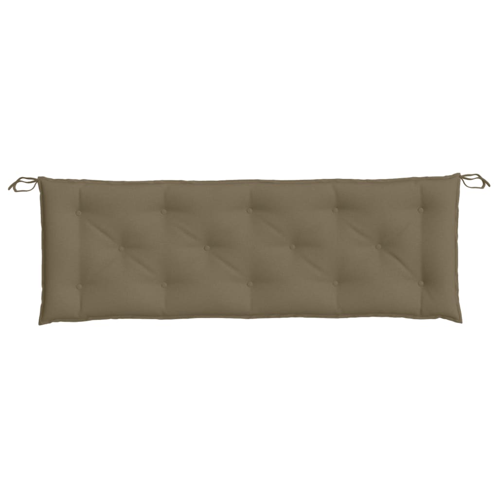 vidaXL Μαξιλάρια Πάγκου Κήπου 2 Τεμ. Taupe Μελανζέ 150x50x7 εκ. Ύφ.
