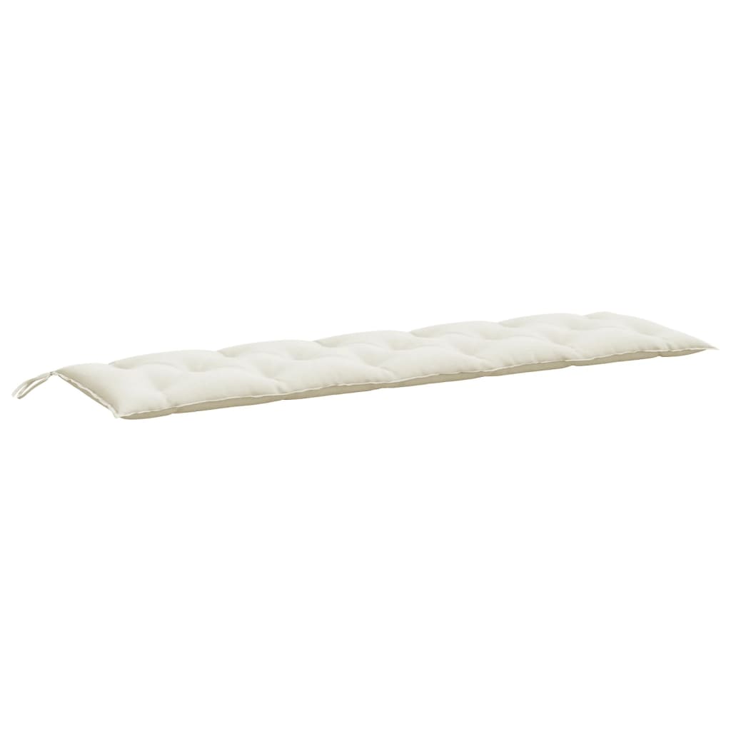 vidaXL Μαξιλάρι Πάγκου Κήπου Κρεμ Μελανζέ 180x50x7 εκ. Ύφασμα