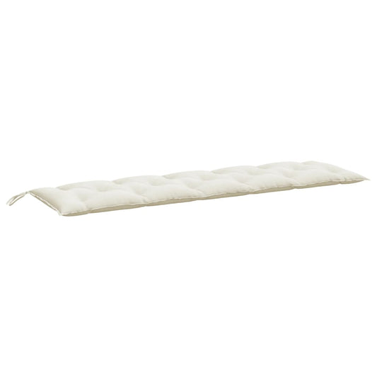 vidaXL Μαξιλάρι Πάγκου Κήπου Κρεμ Μελανζέ 180x50x7 εκ. Ύφασμα