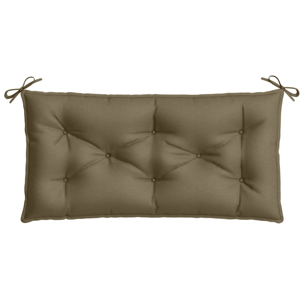 vidaXL Μαξιλάρια Πάγκου Κήπου 2 τεμ. Taupe Μελανζέ 100x50x7 εκ. Ύφ.