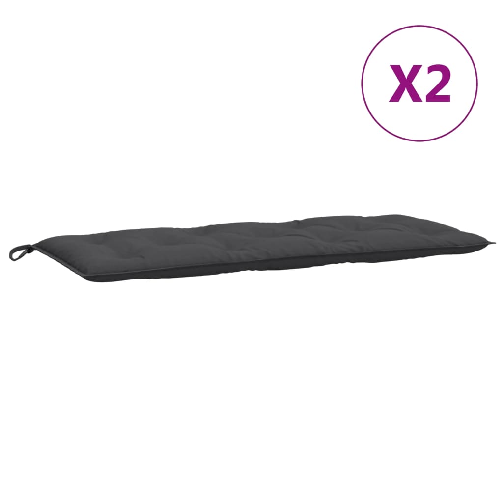 vidaXL Μαξιλάρι Πάγκου Κήπου Ανθρακί Μελανζέ 120x50x7εκ. Ύφασμα