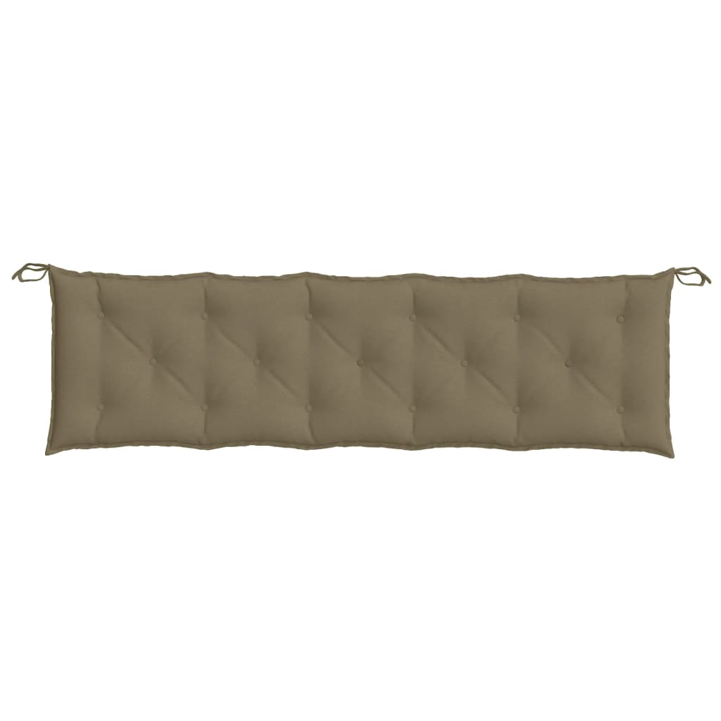 vidaXL Μαξιλάρια Πάγκου Κήπου 2 τεμ. Taupe Μελανζέ 180x50x7 εκ. Ύφ.
