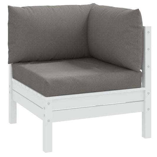 vidaXL Μαξιλάρια Παλέτας 3 τεμ. Σκούρο Γκρι Μελανζέ Υφασμάτινα