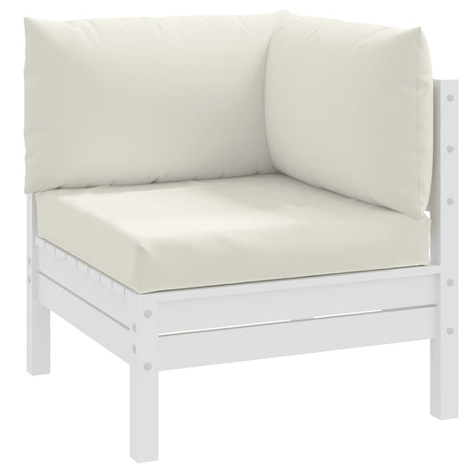 vidaXL Μαξιλάρια Παλέτας 3 τεμ. Κρεμ Μελανζέ Υφασμάτινα