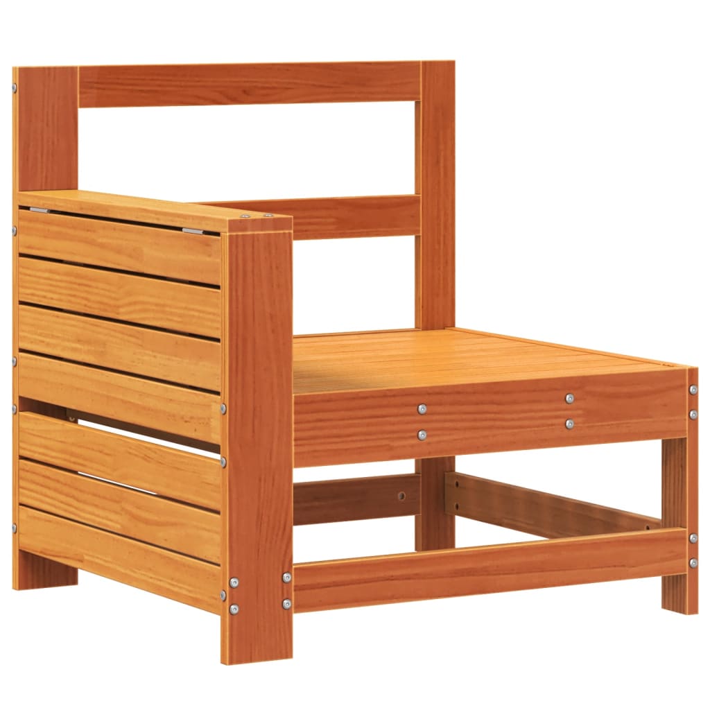 vidaXL Καναπές Κήπου με Μπράτσα & Τραπεζάκι Καφέ Κεριού Μασίφ Πεύκο