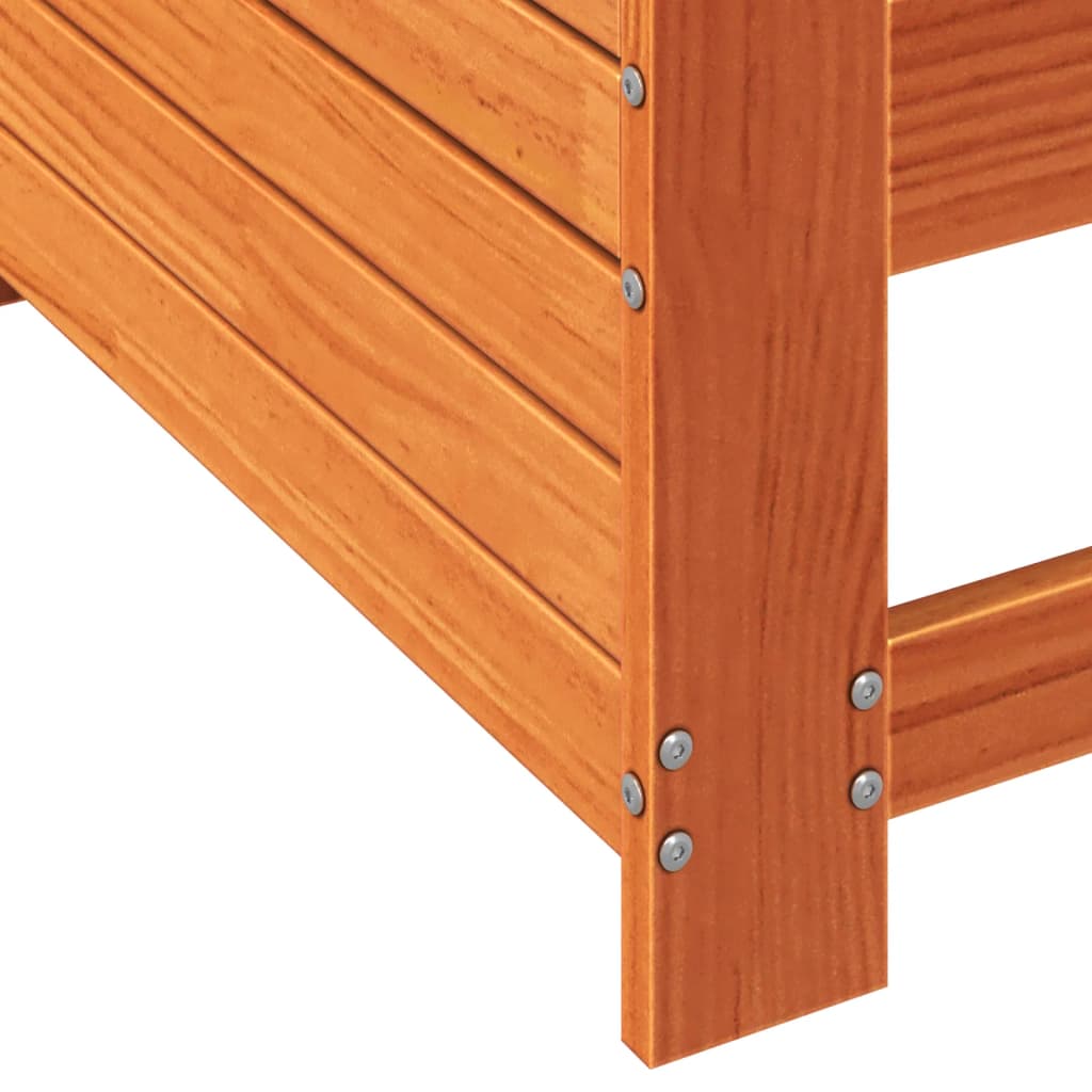 vidaXL Καναπές Κήπου με Μπράτσα Καφέ 69x62x70,5εκ. Μασίφ Ξύλο Πεύκου