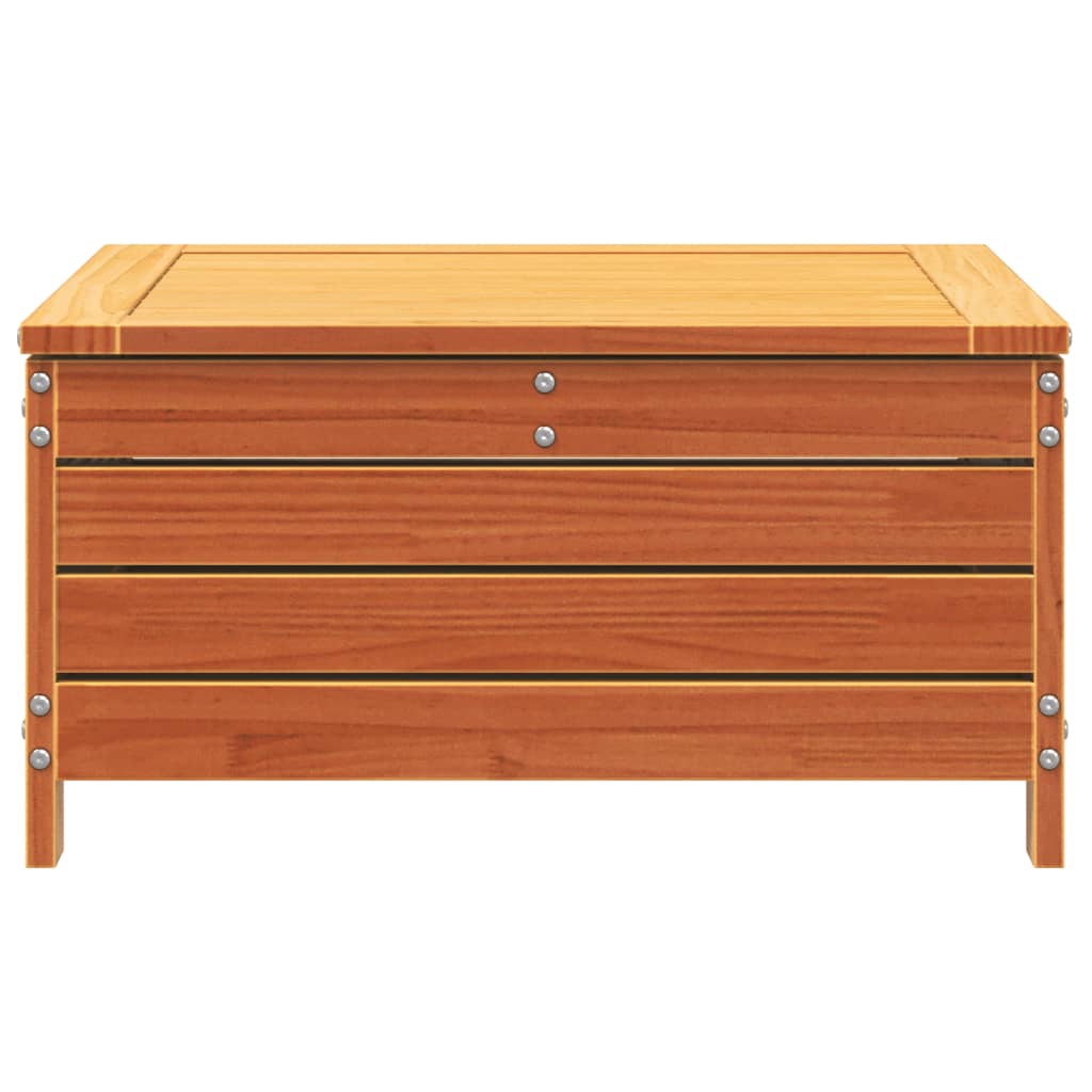 vidaXL Υποπόδιο Κήπου Καφέ Κεριού 62x63,5x32 εκ. Μασίφ Ξύλο Πεύκου