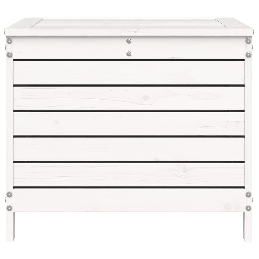 vidaXL Υποπόδιο Κήπου Λευκό 62x63,5x53,5 εκ. από Μασίφ Ξύλο Πεύκου