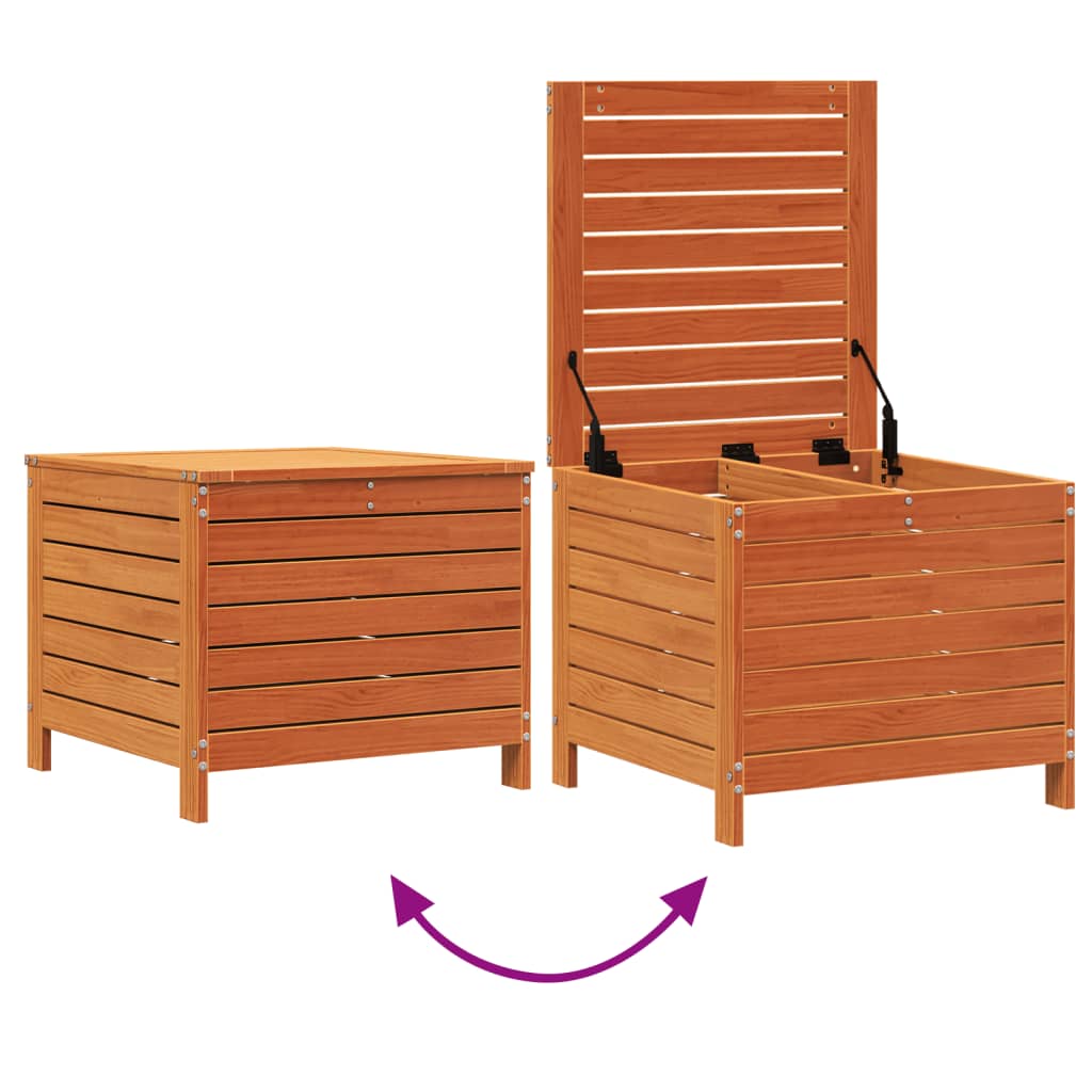 vidaXL Υποπόδιο Κήπου Καφέ Κεριού 62x63,5x53,5 εκ. Μασίφ Ξύλο Πεύκου