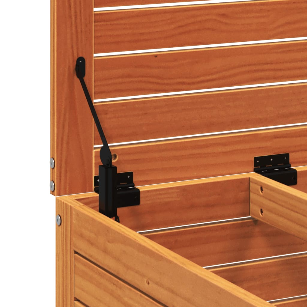 vidaXL Υποπόδιο Κήπου Καφέ Κεριού 62x63,5x53,5 εκ. Μασίφ Ξύλο Πεύκου