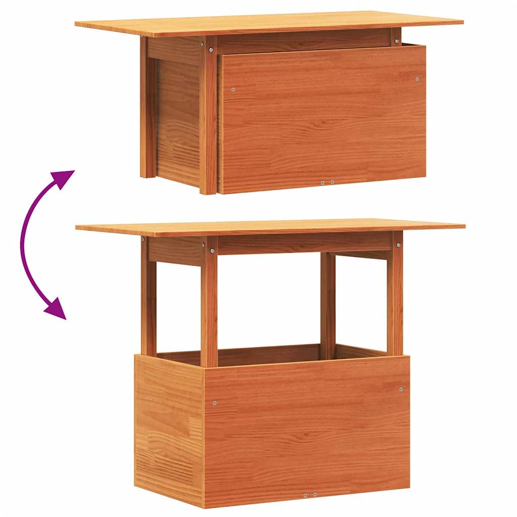 vidaXL Τραπέζι Κήπου Καφέ Κεριού 100x50x75 εκ. από Μασίφ Ξύλο Πεύκου