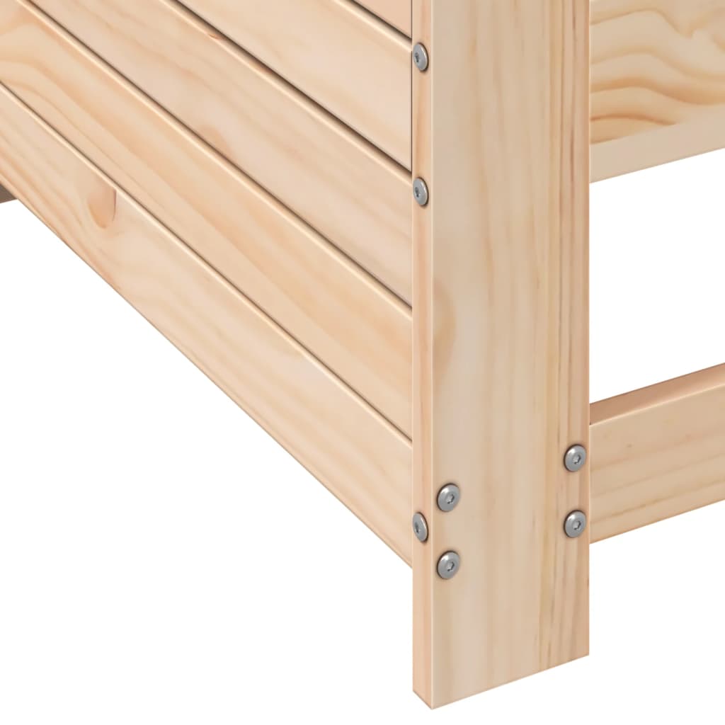 vidaXL Καναπές Κήπου με Μπράτσα από Μασίφ Ξύλο Πεύκου με Μαξιλάρι