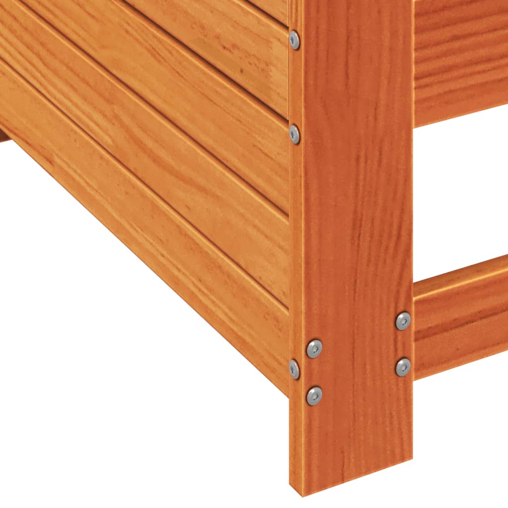 vidaXL Καναπές Κήπου Χωρίς Μπράτσα Καφέ Κεριού Μασίφ Πεύκο με Μαξιλάρι