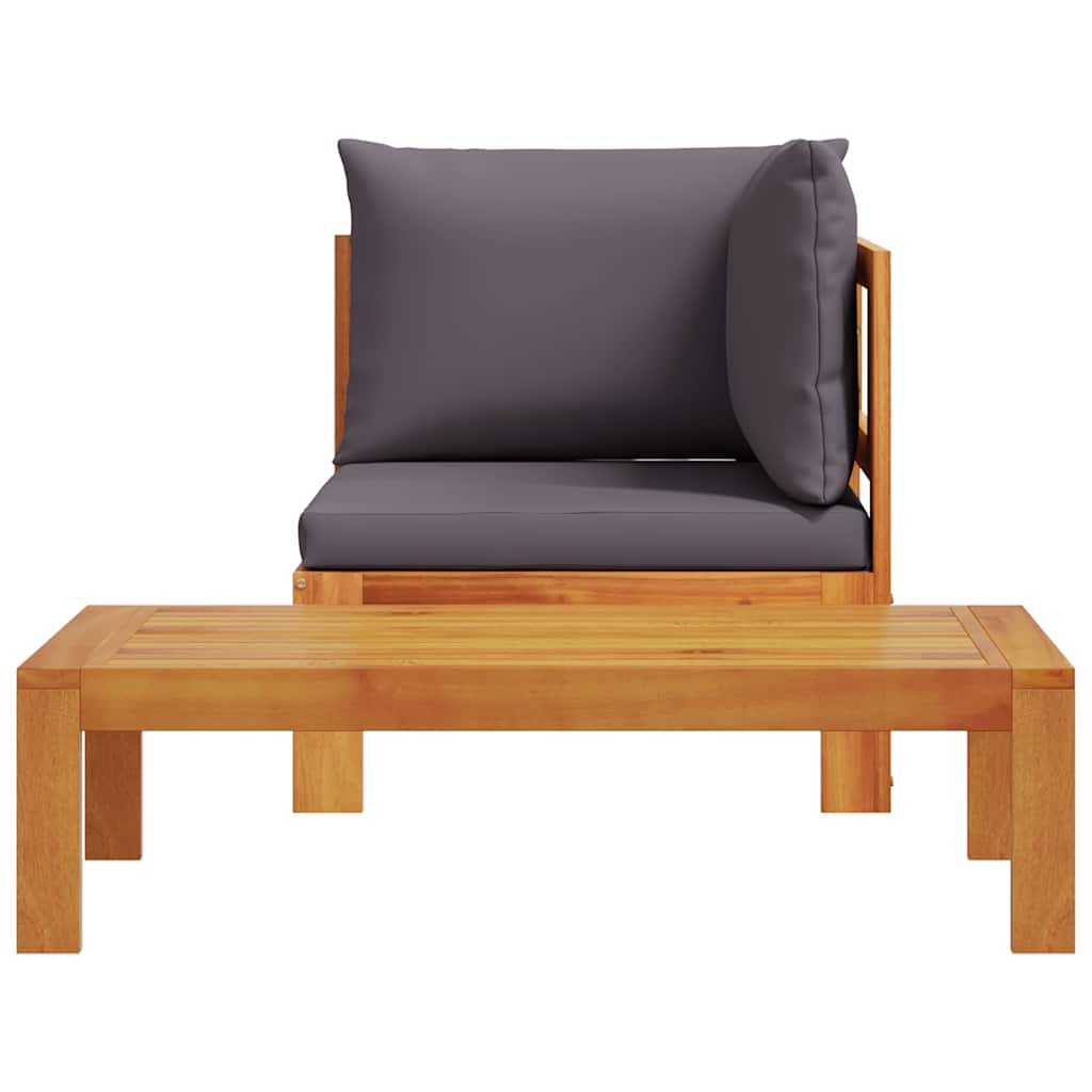 vidaXL Καναπέδες Κήπου με Μαξιλάρια Σετ 7 τεμ. από Μασίφ Ξύλο Ακακίας