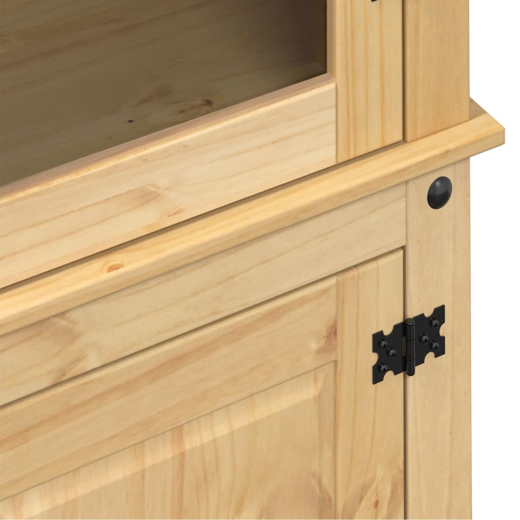 vidaXL Βιτρίνα Corona 103,5 x 42 x 180 εκ. από Μασίφ Ξύλο Πεύκου