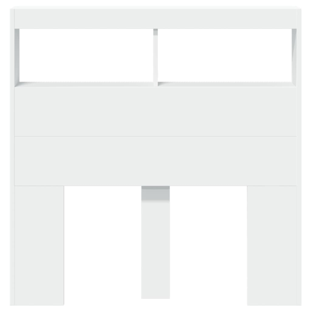 vidaXL Κεφαλάρι με Αποθηκευτικό Χώρο και LED Λευκό 100 x 17 x 102 εκ.