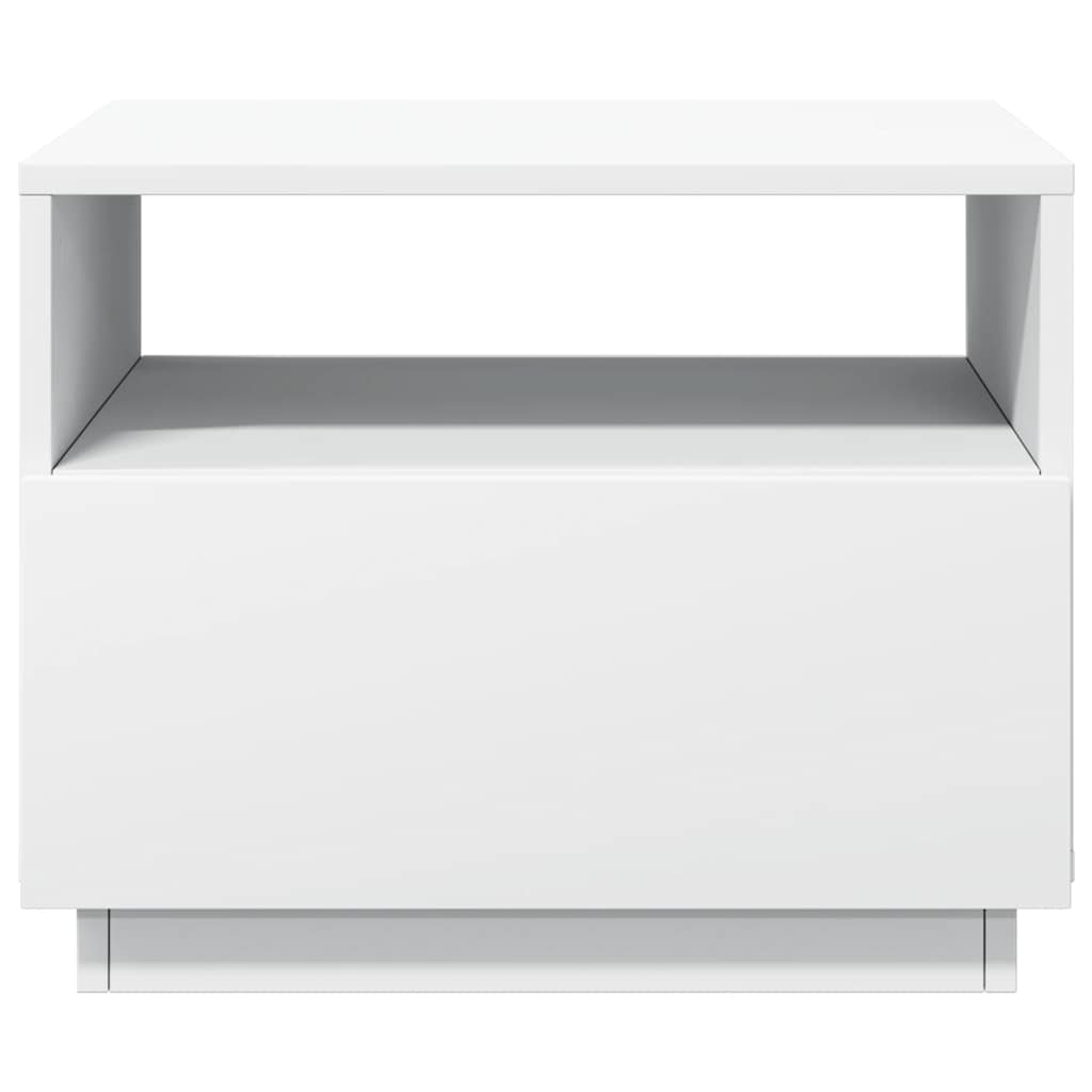 vidaXL Τραπεζάκι Σαλονιού με Φώτα LED Λευκό 50 x 49 x 40 εκ.