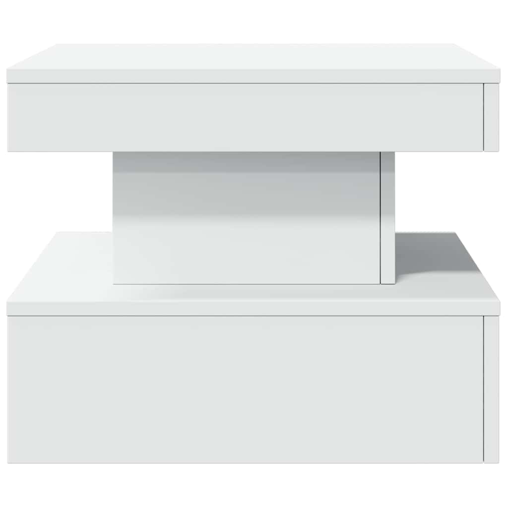 vidaXL Τραπεζάκι Σαλονιού με LED Λευκό 50 x 50 x 40 εκ.