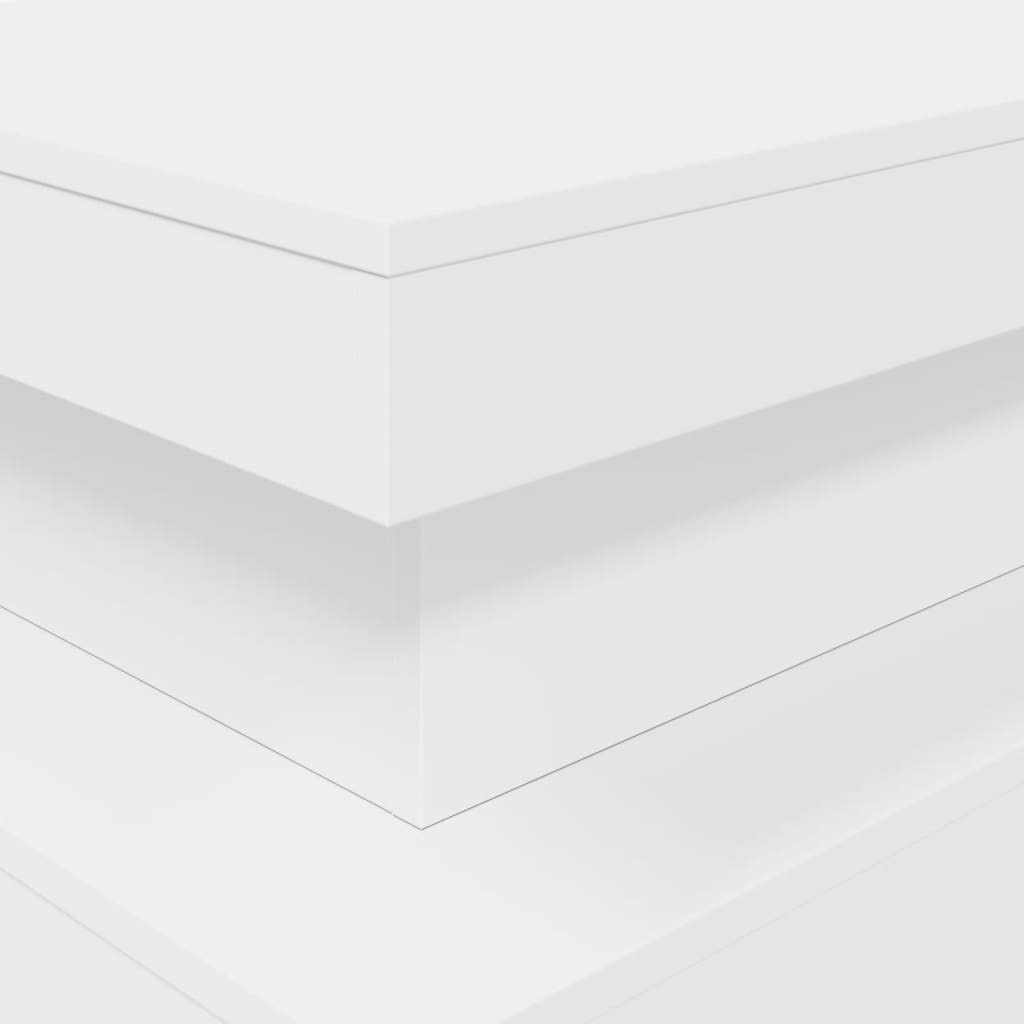 vidaXL Τραπεζάκι Σαλονιού με LED Λευκό 90 x 50 x 40 εκ.