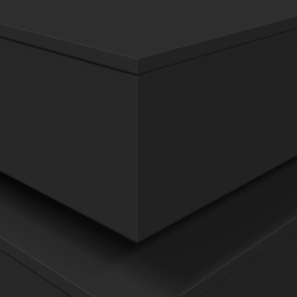 vidaXL Τραπεζάκι Σαλονιού με LED Μαύρο 50 x 50 x 40 εκ.