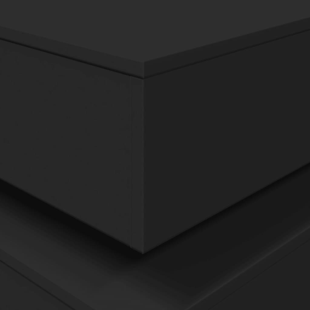 vidaXL Τραπεζάκι Σαλονιού με LED Μαύρο 90 x 50 x 40 εκ.