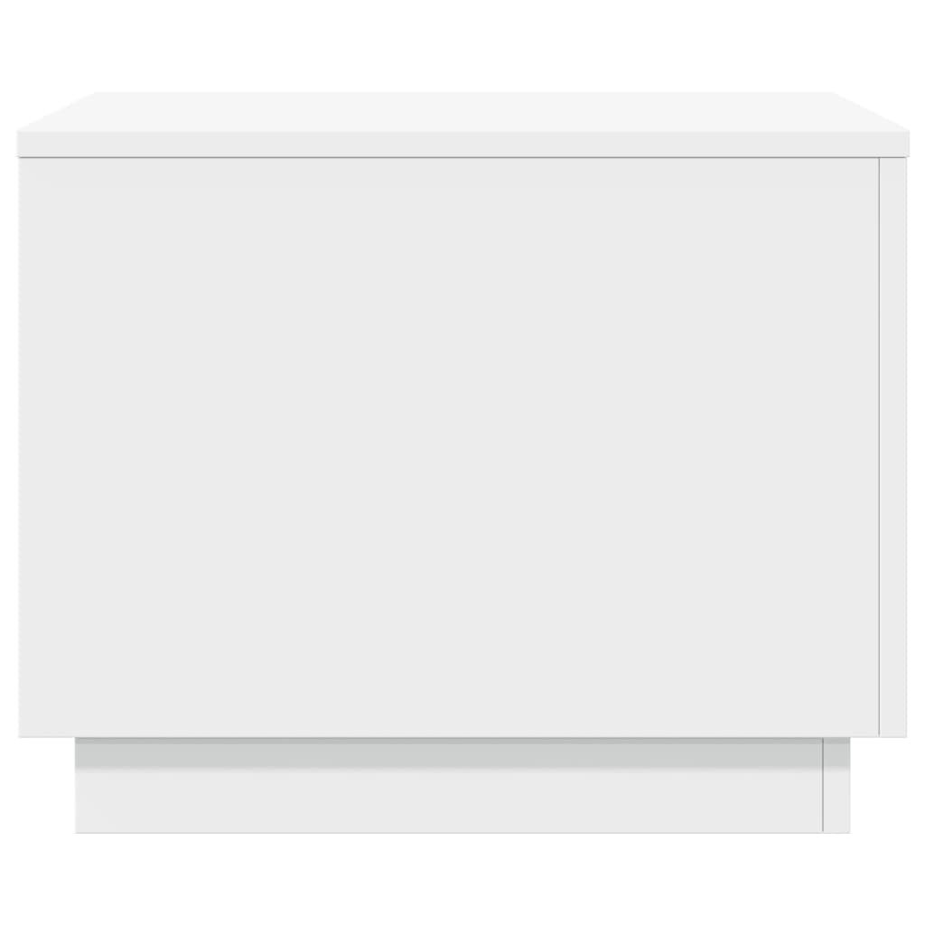 vidaXL Τραπεζάκι Σαλονιού με LED Λευκό 50 x 50 x 40 εκ.