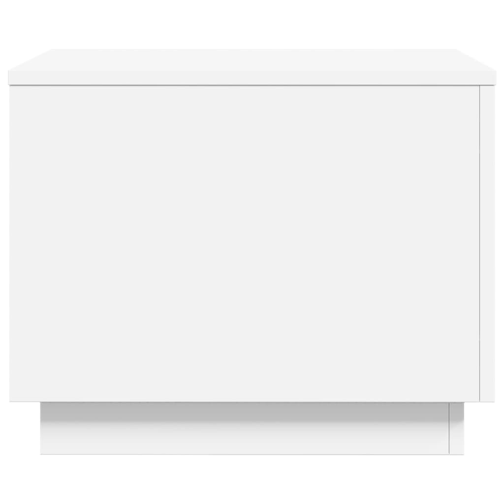 vidaXL Τραπεζάκι Σαλονιού με LED Λευκό 50 x 50 x 40 εκ.