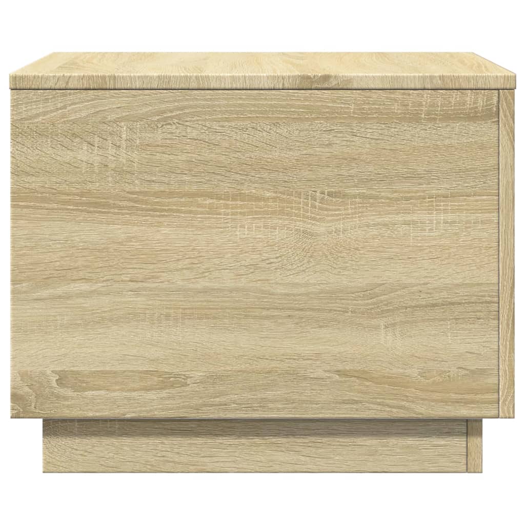 vidaXL Τραπεζάκι Σαλονιού με LED Sonoma Δρυς 50x50x40 εκ.