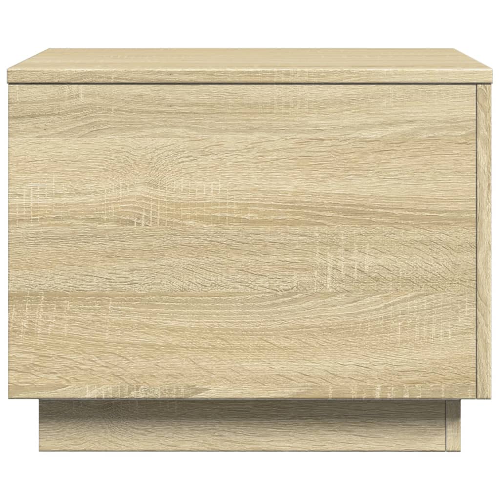 vidaXL Τραπεζάκι Σαλονιού με LED Sonoma Δρυς 50x50x40 εκ.